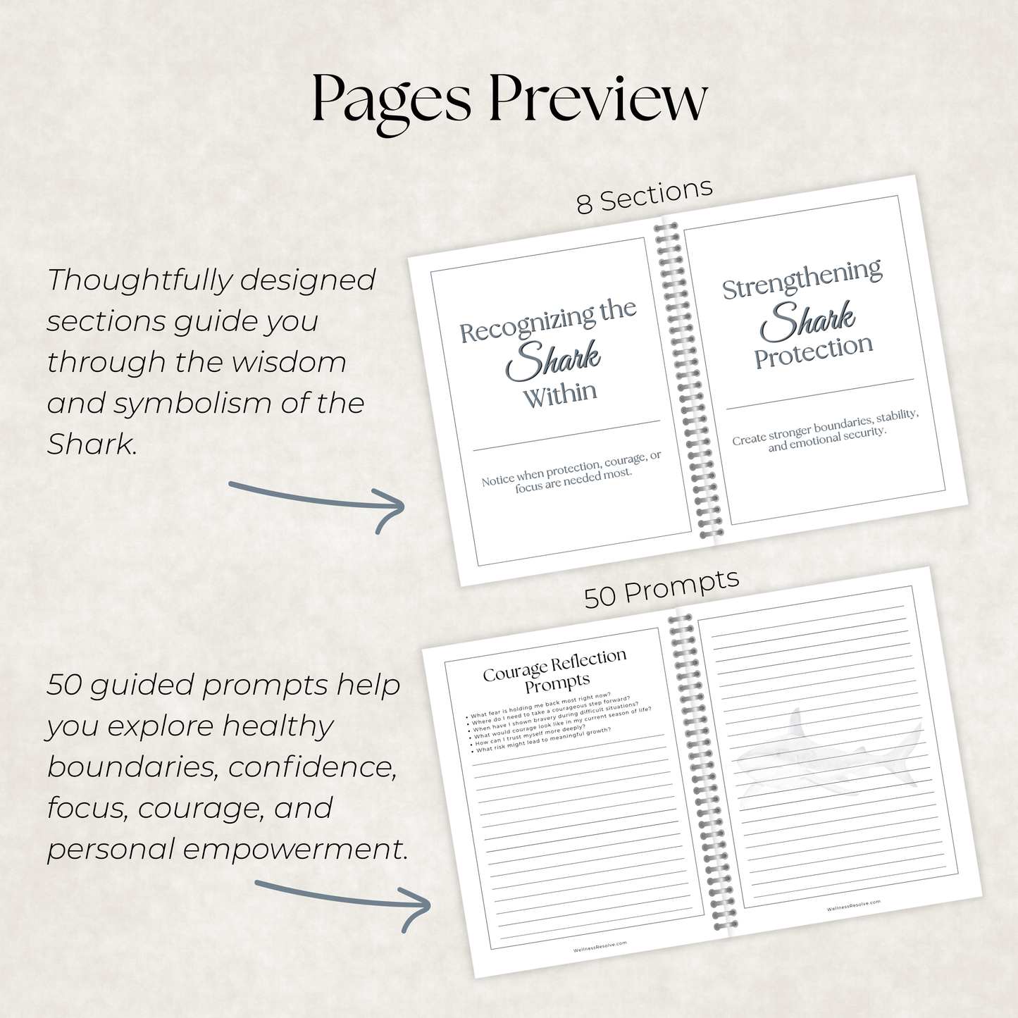 Shark Journal: A Guided Journey Toward Healthy Boundaries, Confidence & Personal Power
