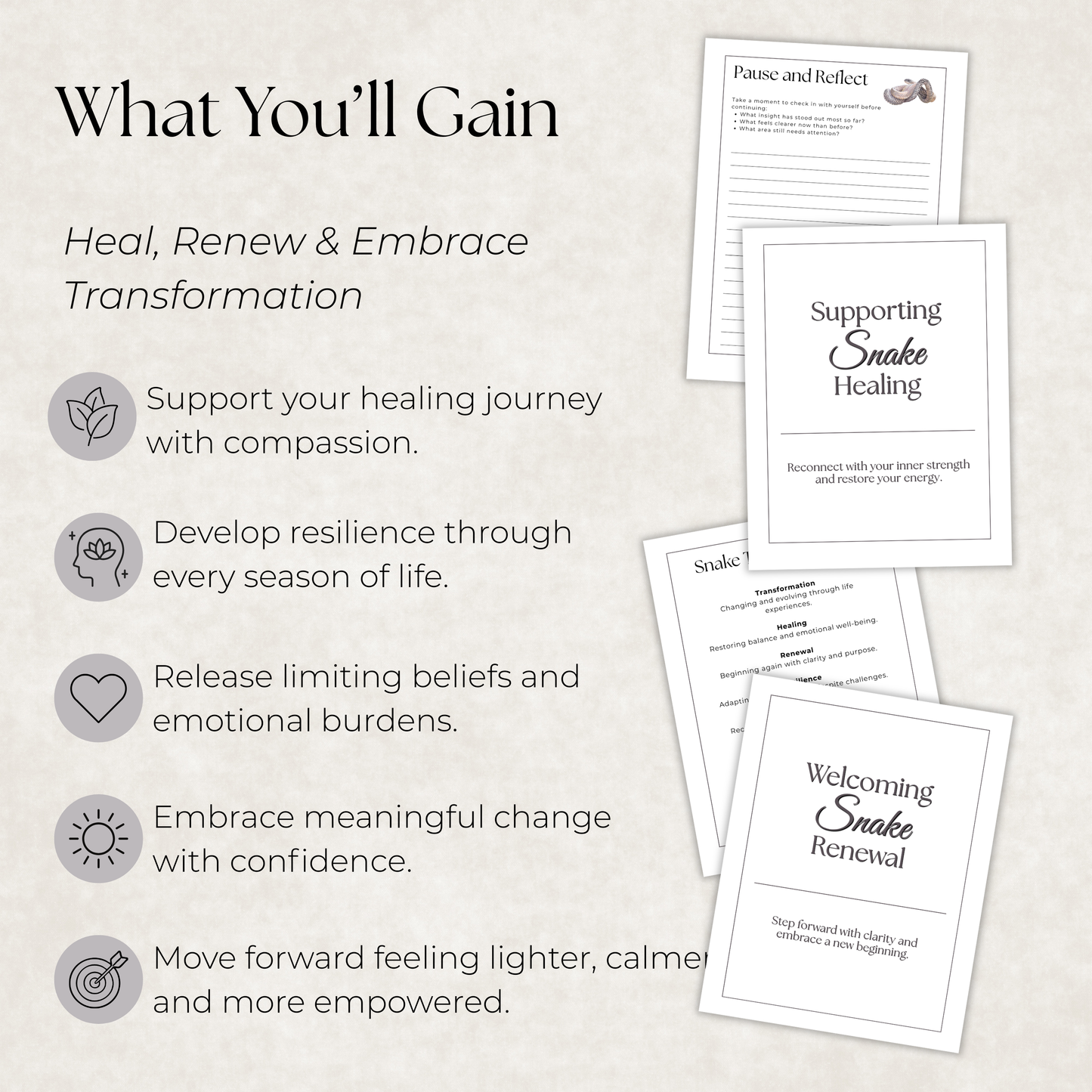 Snake Journal: A Guided Journey Toward Healing, Renewal & Emotional Resilience