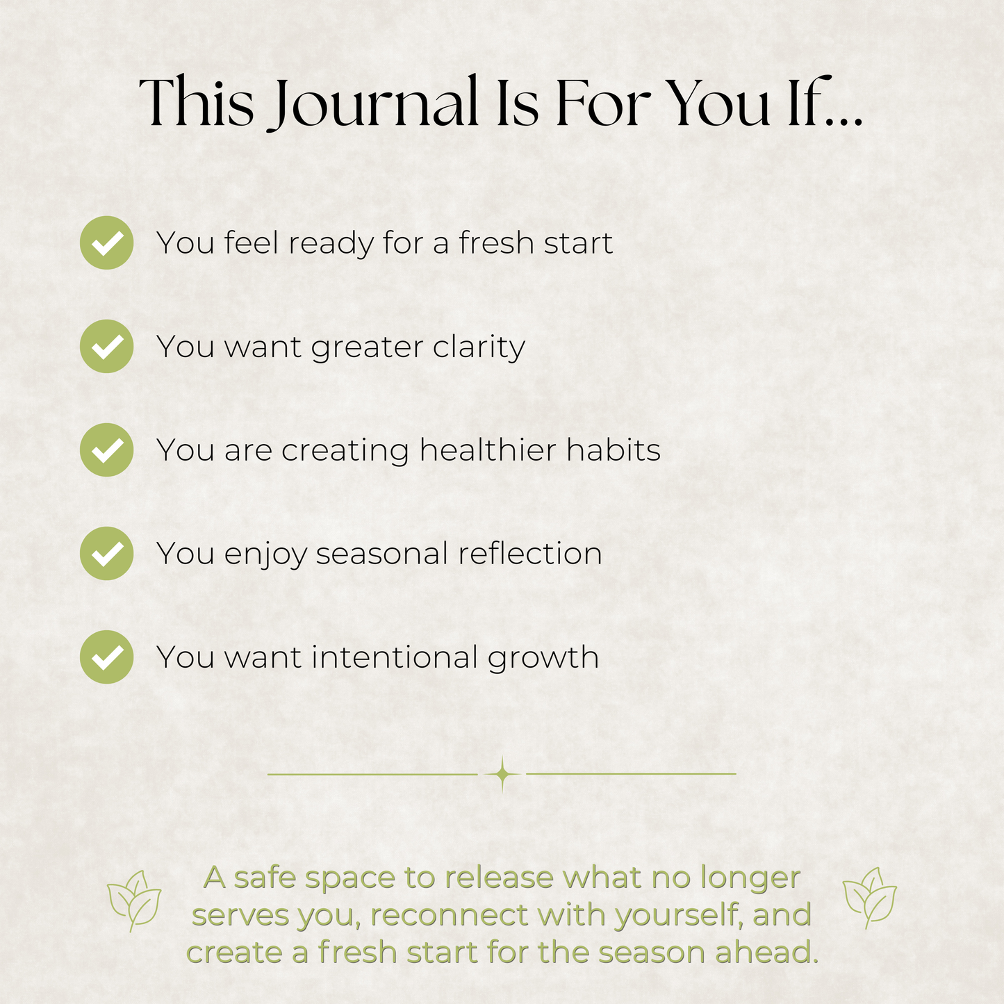 Spring Reset Journal