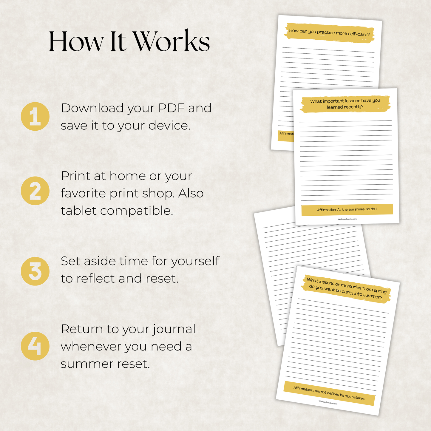 Summer Reset Journal