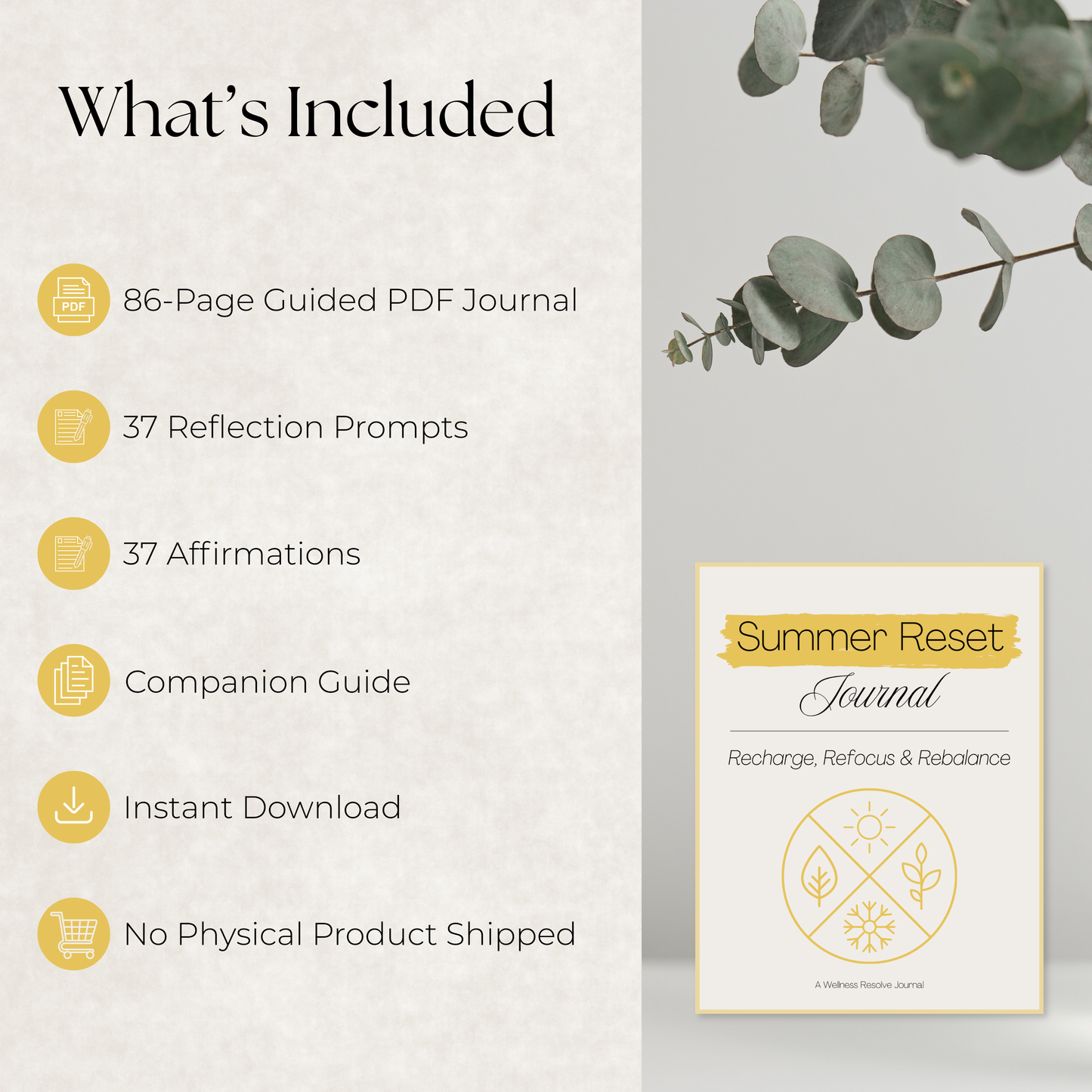 Summer Reset Journal