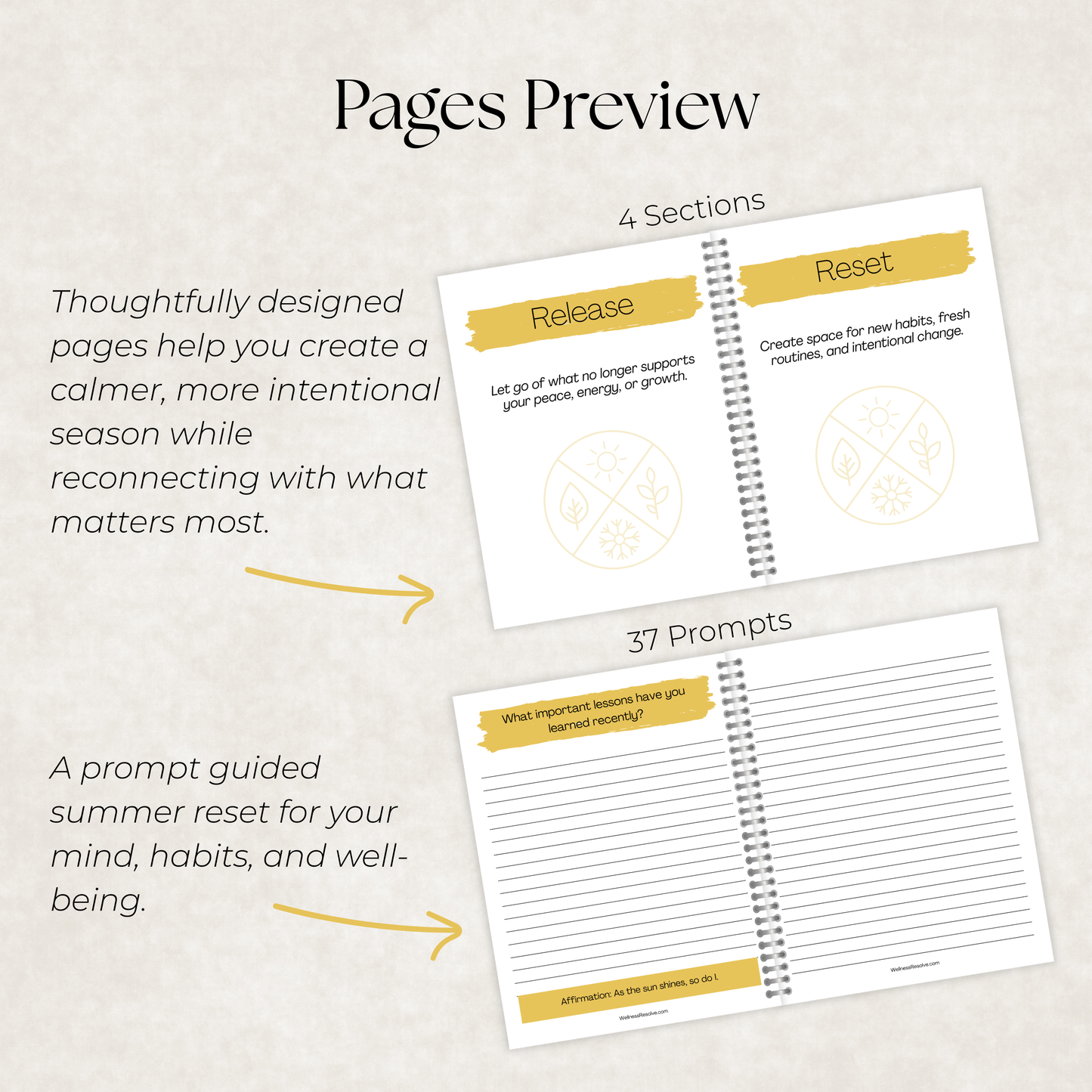 Summer Reset Journal