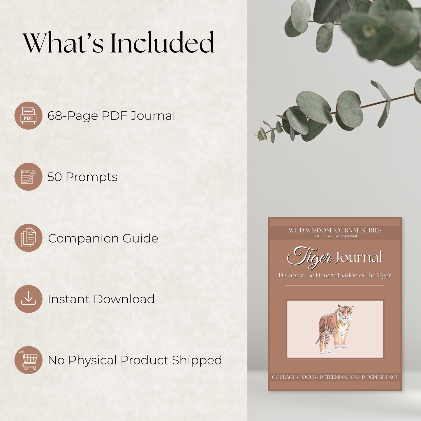 Tiger Journal: A Guided Journey Toward Courage, Focus & Determination
