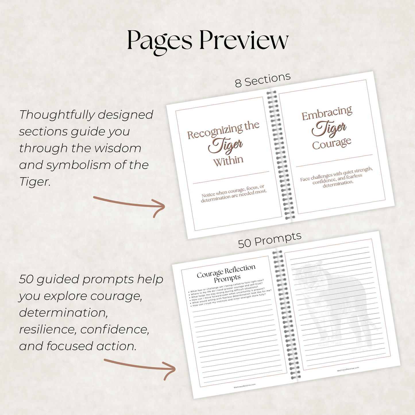 Tiger Journal: A Guided Journey Toward Courage, Focus & Determination