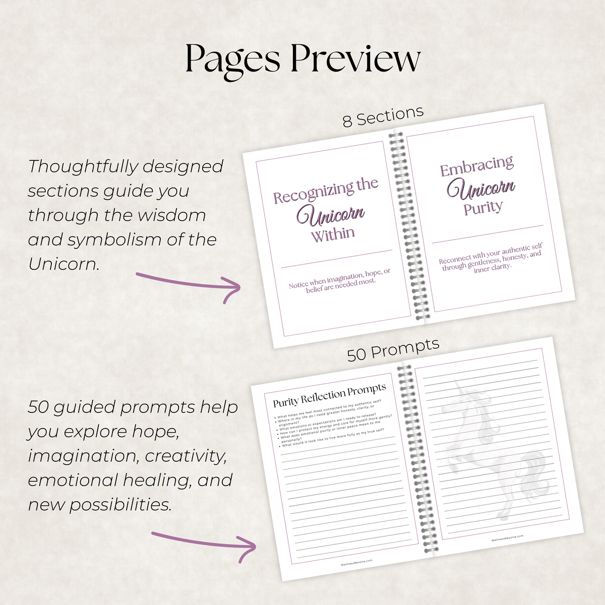 Unicorn Journal: A Guided Journey Toward Hope, Imagination & New Possibilities