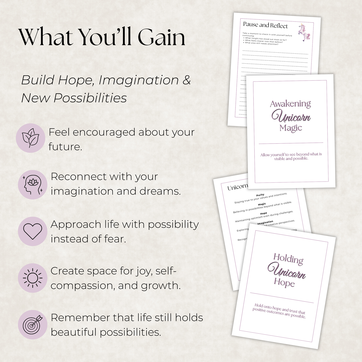 Unicorn Journal: A Guided Journey Toward Hope, Imagination & New Possibilities