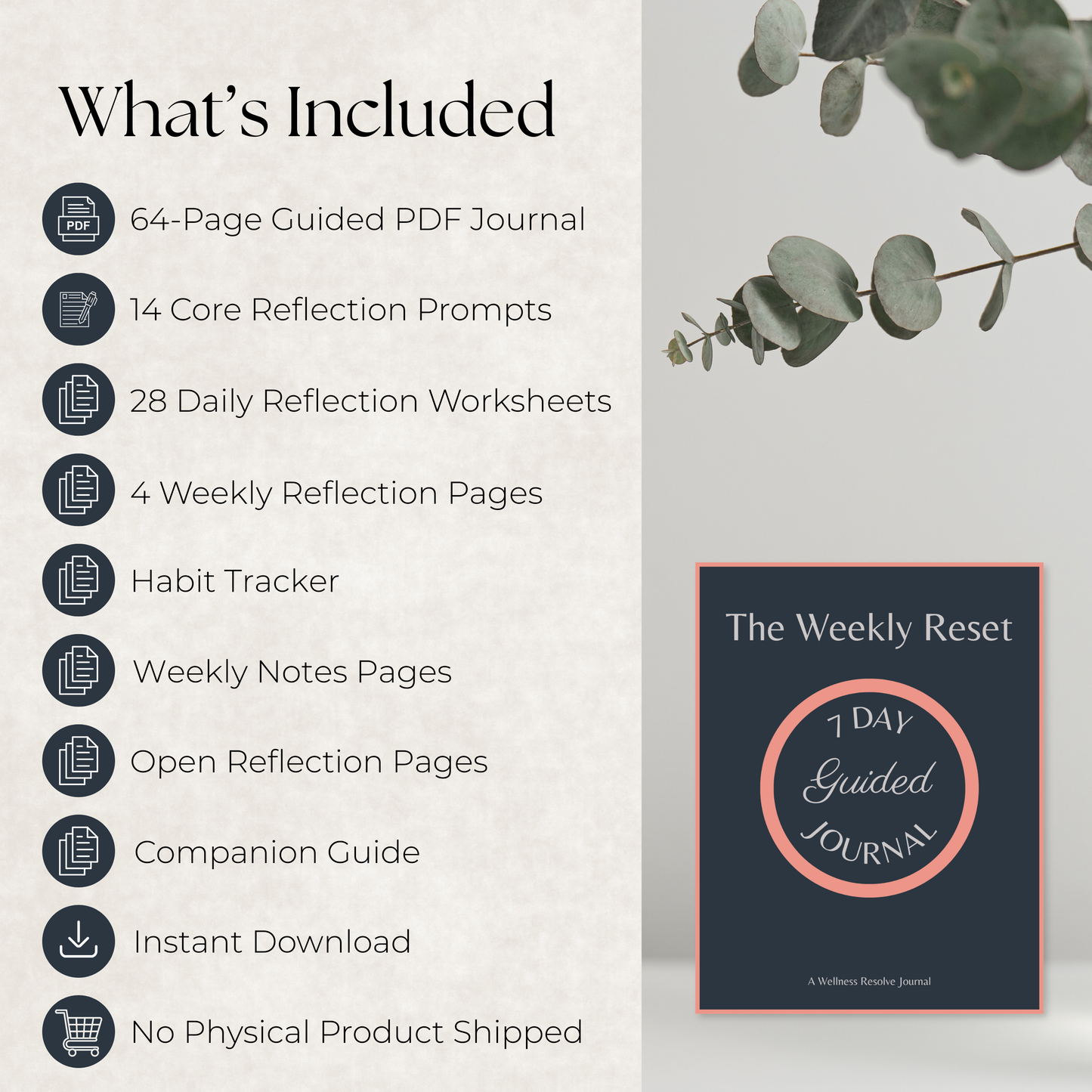 Weekly Reset Journal