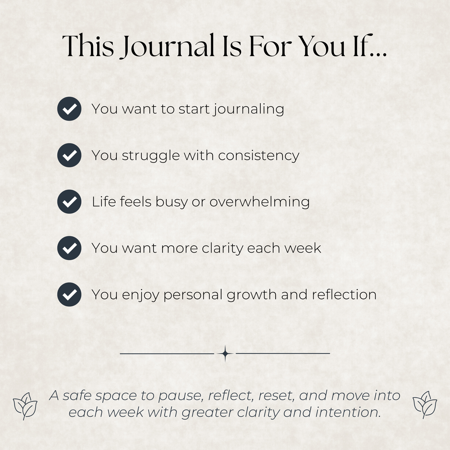 Weekly Reset Journal