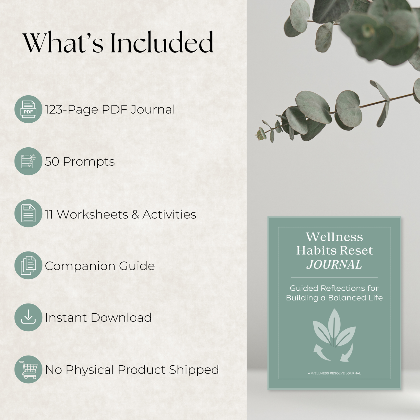 Wellness Habits Reset Journal