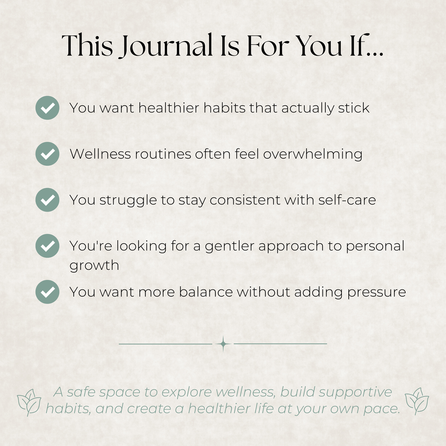 Wellness Habits Reset Journal