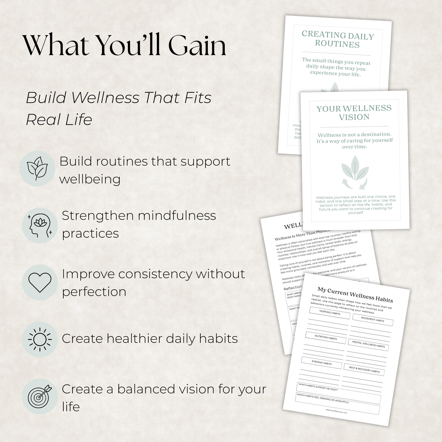 Wellness Habits Reset Journal