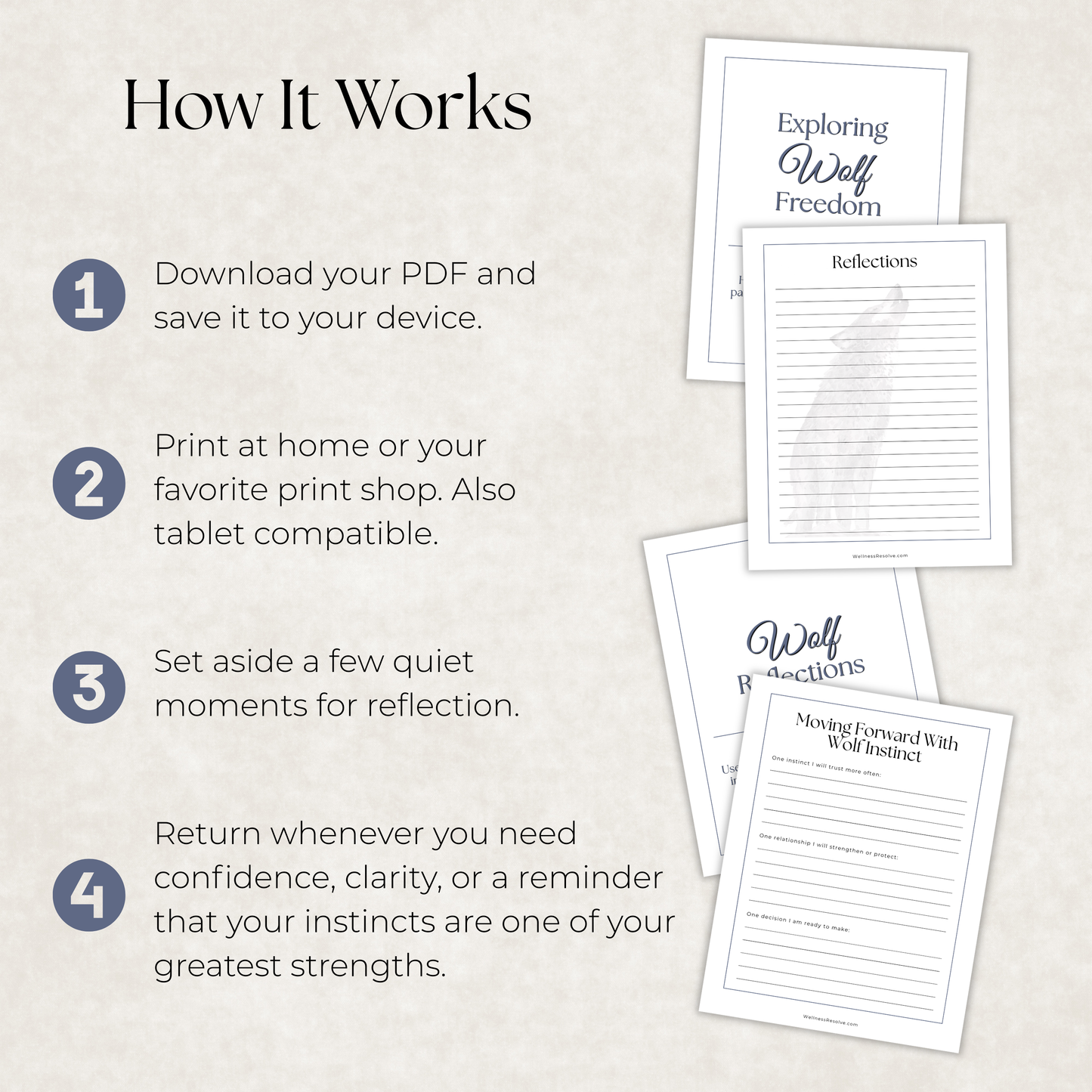 Wolf Journal: A Guided Journey Toward Intuition, Authentic Living & Inner Confidence