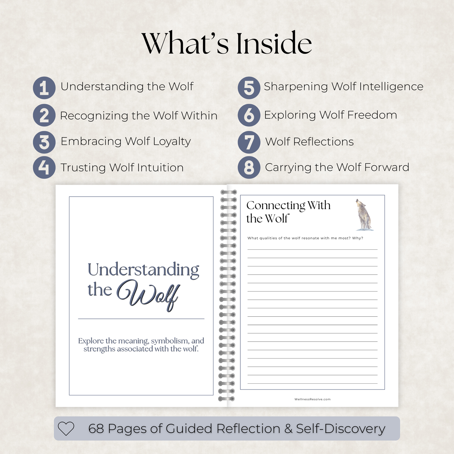 Wolf Journal: A Guided Journey Toward Intuition, Authentic Living & Inner Confidence