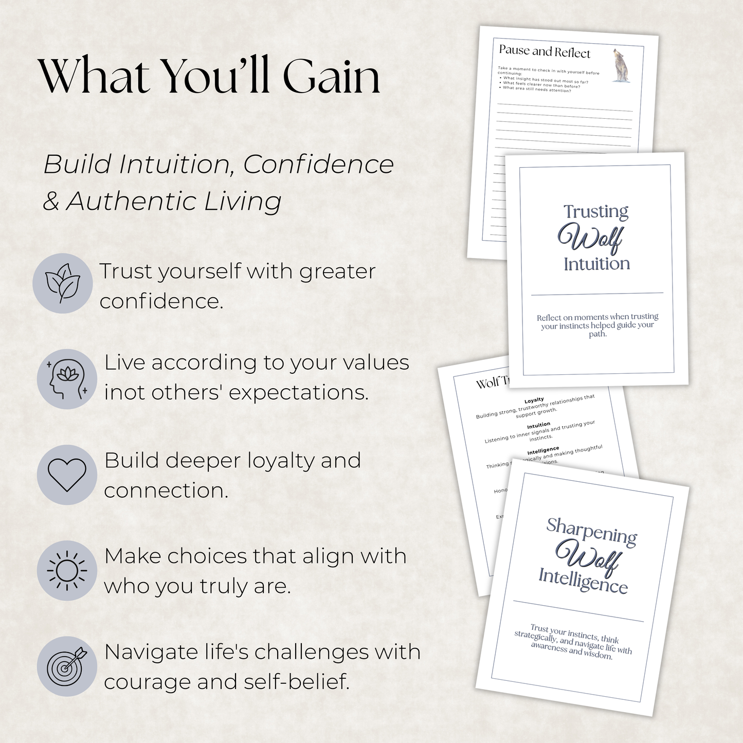 Wolf Journal: A Guided Journey Toward Intuition, Authentic Living & Inner Confidence